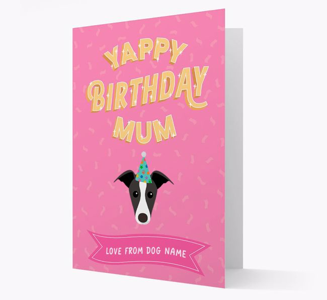 Yappy Birthday Mum : Personalised {breedCommonName} Card